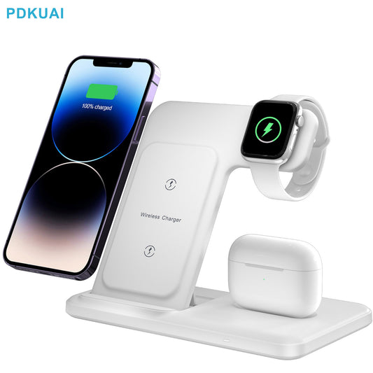 3 In 1 Wireless Charger For iPhone Fast Charging Stand For AirPods Pro Apple Watch